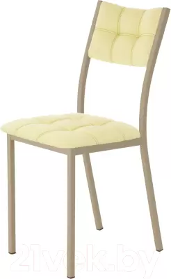 Стул AMC Comfort 3К10.15 (кожзам светло-желтый/капучино) фото