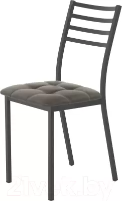 Стул AMC Comfort 4К1.8 (кожзам серо-коричневый/черный) фото