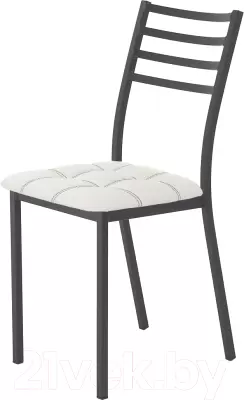 Стул AMC Comfort 4К1.12 (кожзам белый/черный) фото
