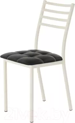 Стул AMC Comfort 4К3.1 (кожзам черный/слоновая кость) фото