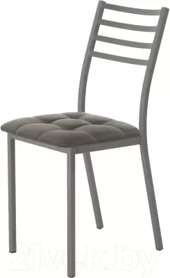 Стул AMC Comfort 4К4.8 (кожзам серо-коричневый/графит) фото