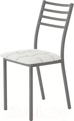 Стул AMC Comfort 4К4.12 (кожзам белый/графит) фото