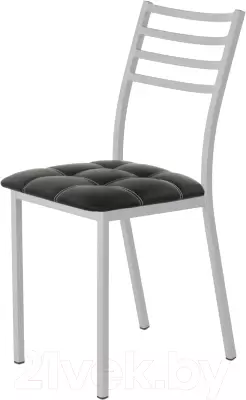 Стул AMC Comfort 4К5.1 (кожзам черный/серебристый) фото