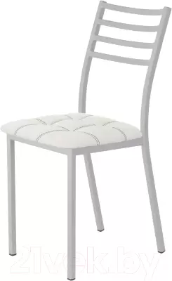 Стул AMC Comfort 4К5.12 (кожзам белый/серебристый) фото