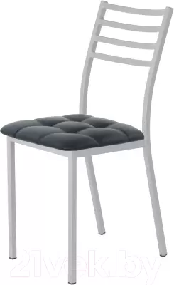 Стул AMC Comfort 4К5.16 (кожзам антрацит/серебристый) фото