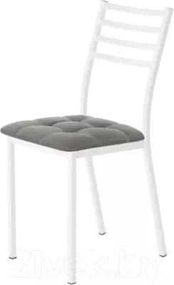 Стул AMC Comfort 4К6.5 (кожзам графит/белый) фото