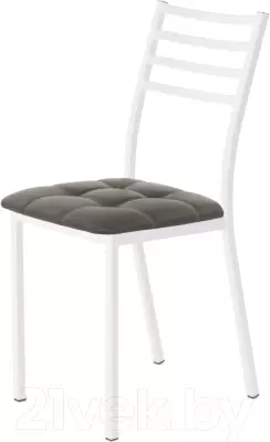 Стул AMC Comfort 4К6.8 (кожзам серо-коричневый/белый) фото