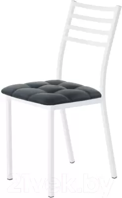 Стул AMC Comfort 4К6.16 (кожзам антрацит/белый) фото