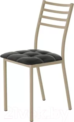 Стул AMC Comfort 4К10.1 (кожзам черный/капучино) фото
