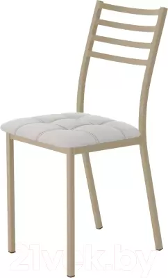Стул AMC Comfort 4К10.6 (кожзам серый/капучино) фото