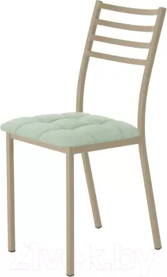 Стул AMC Comfort 4К10.10 (кожзам мятный/капучино) фото