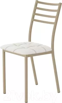 Стул AMC Comfort 4К10.12 (кожзам белый/капучино) фото