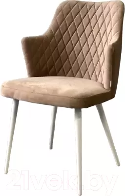 Стул M-City Herman 360 градусов / 461MC05506 (бежевый велюр/белый) фото