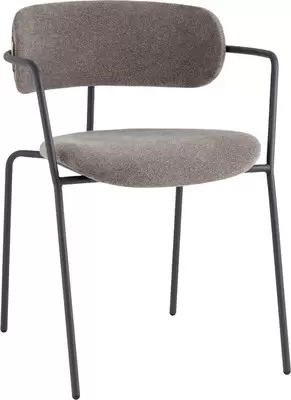 Стул Stool Group Дженни (букле темно-серый/каркас антрацитово-серый муар) фото
