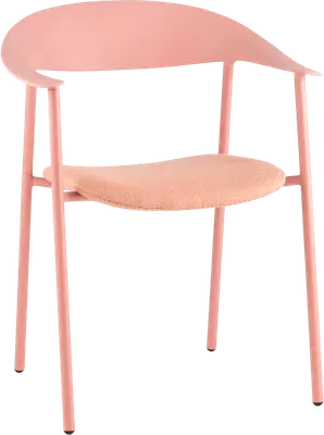 Стул Stool Group Eila с подушкой PC018-C (пластик, розовый) фото