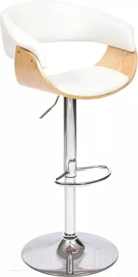 Стул барный Tetchair Vimta (белый/натуральный/хром) фото