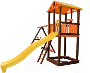 Игровой комплекс Perfetto Sport Pitigliano-3 + качели Паутина фото