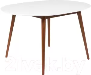 Обеденный стол Tetchair Боско круглый раскладной (белый/коричневый) фото