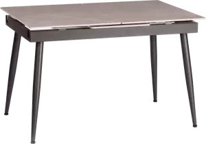 Обеденный стол Tetchair Балморал 120+40x80x75 (серый/черный) фото