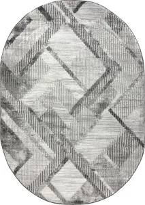 Ковер Safyun Eva / LZ122-GREY-ANTRASIT-OVAL (2x3) фото