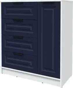 Тумба Интерлиния Концепт КТ-Т90 Деко (белый платинум/индиго) фото