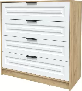Комод Интерлиния Концепт КТ-К100 Деко (дуб золотой/белый) фото