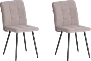 Набор стульев Tetchair Medeo LT (велюр, серый/черный, 2 шт) фото