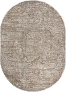 Ковер Bossan Saphir E431B-KREM-A.KAHVE-OVAL фото