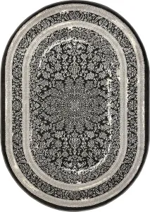 Ковер Bossan Saphir E627A-KREM-K.GRI-OVAL фото