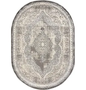 Ковер Behram Serena 0C676RE-GREY-GREY-OVAL фото