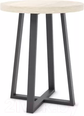 Журнальный столик Hype Mebel Челси 40x40 (черный/древесина белая) фото