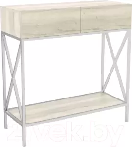 Консольный столик Hype Mebel Лесс 80x40 (белый/древесина белая) фото