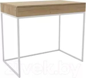 Консольный столик Hype Mebel Авелин 70x40 (белый/дуб галифакс натуральный) фото
