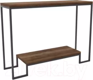 Консольный столик Hype Mebel Голд 80x35 (черный/дуб галифакс олово) фото