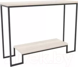 Консольный столик Hype Mebel Голд 80x35 (черный/древесина белая) фото