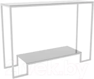 Консольный столик Hype Mebel Голд 80x35 (белый/стекло белое) фото