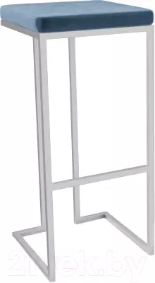 Табурет барный Hype Mebel Кинг (белый/синий) фото