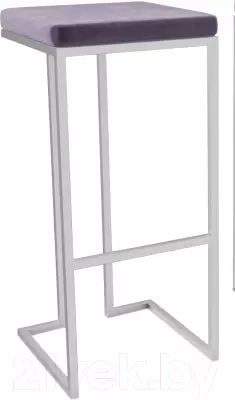 Табурет барный Hype Mebel Кинг (белый/фиолетовый) фото