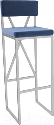 Стул барный Hype Mebel Грос (белый/синий) фото
