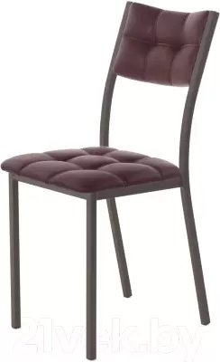 Стул AMC Comfort 3К2.14 (кожзам бордо/коричневый) фото