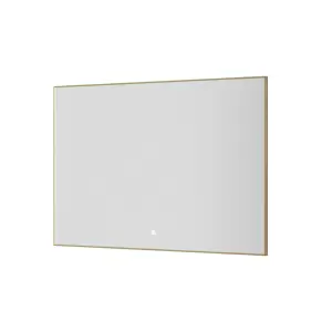 Зеркало Boheme Modern 120x70 с подсветкой, сенсорным выключателем, антизапотеванием, золото фото