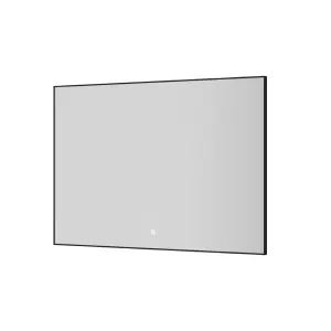 Зеркало Boheme Modern 120x70 с подсветкой, сенсорным выключателем, антизапотеванием, черный фото