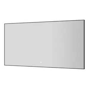 Зеркало Boheme Modern 140x70 с подсветкой, сенсорным выключателем, антизапотеванием, черный фото
