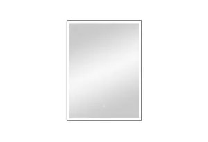 Зеркало Континент Frame Black LED 70x100 с бесконтактным сенсором, черный фото