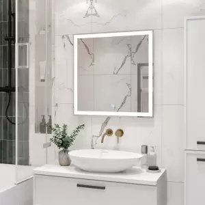 Зеркало Континент Clamm LED 70x70 с подогревом фото