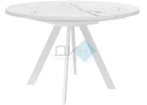 Стол обеденный DikLine RDBS100X White H120 фото