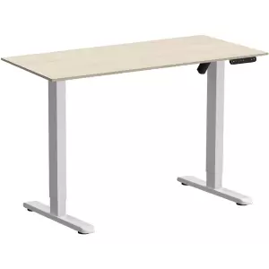 Стол с электроприводом WellDesk Basic 1300x675х18, белый, сосна аланд полярная фото