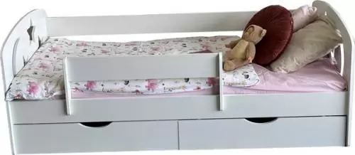 Кровать-тахта детская Мебель детям Ночь 80x160 Н-80 (белый) фото