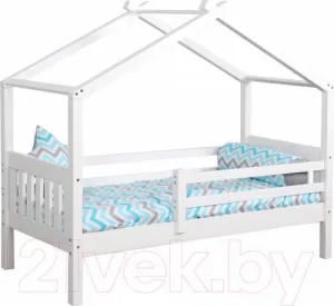Стилизованная кровать детская Мебельград Ассоль 70x160 (белый) фото