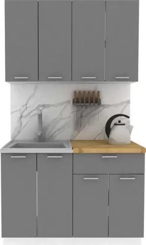 Кухонный гарнитур Eligard Lion 1.2 без столешницы (дымчатый алмаз) фото
